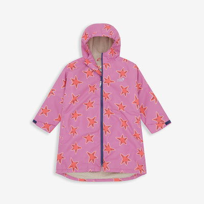 Waterproof Changing Robe Pink Starfish
